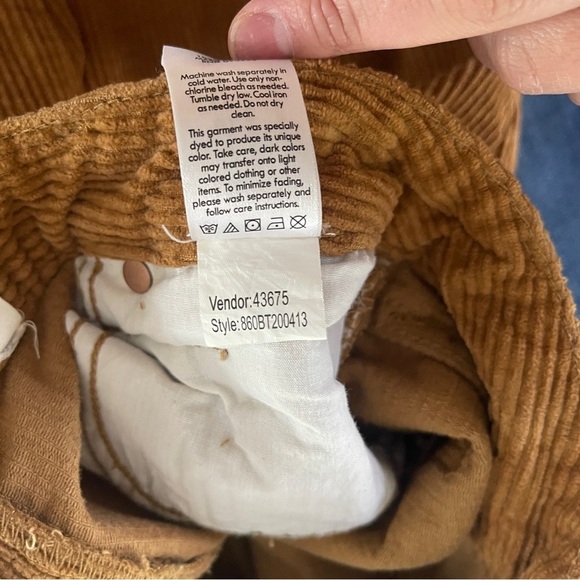 PacSun Tan Brown Corduroy Mom Pants Women's 28 - Picture 10 of 11